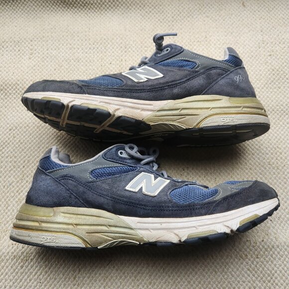 New Balance 993 Navy White Made In USA Mens Size 9 2E Used MR993NV Sneaker Shoes main image 9